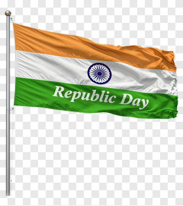 Indian Flag Celebrating Republic Day PNG