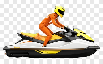 Person Riding A Jet Ski PNG