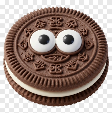 Cartoon Cookie With Big Eyes PNG