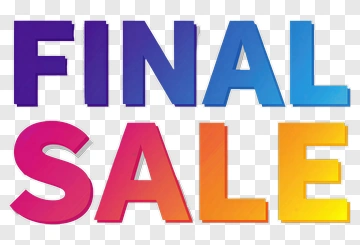 Final Sale Text In Colorful Gradient PNG