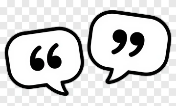 Quotation Marks In Speech Bubbles PNG