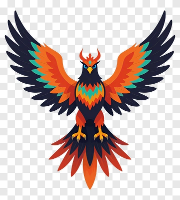 Colorful Phoenix Bird PNG