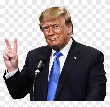 Man With Peace Sign Gesture PNG
