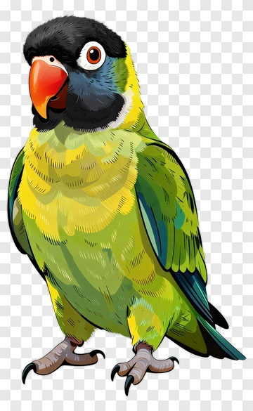 Colorful Parrot Standing PNG