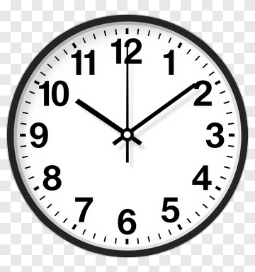 Wall Clock Showing Time PNG