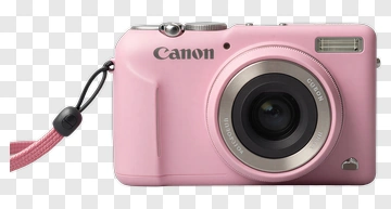 Pink Canon Camera PNG