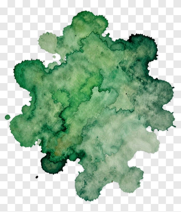 Watercolor Green Abstract Shape PNG