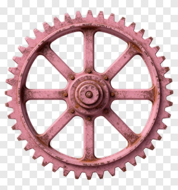 Pink Gear Wheel PNG