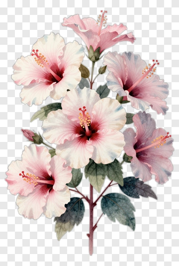 Hibiscus Flower Bouquet PNG