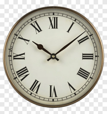 Classic Wall Clock With Roman Numerals PNG