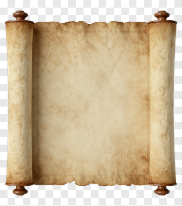 Old Scroll With Wooden Ends PNG