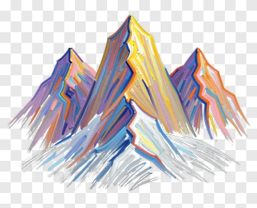 Colorful Mountain Landscape PNG