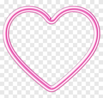 Pink Heart Outline PNG