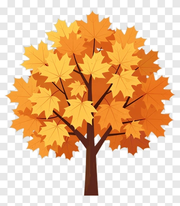 Colorful Tree With Autumn Leaves PNG