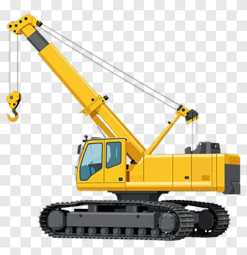 Yellow Crane Vehicle PNG