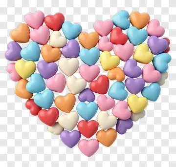 Colorful Heart Made Of Candy Hearts PNG