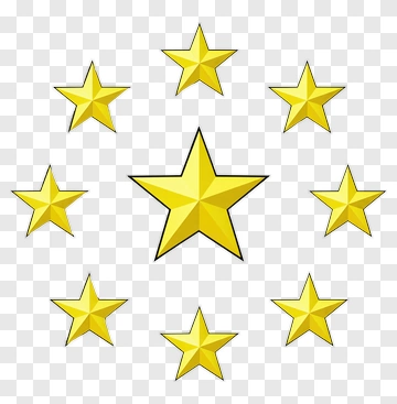 Yellow Stars In A Circular Arrangement PNG