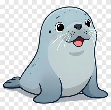 Cartoon Seal Smiling PNG