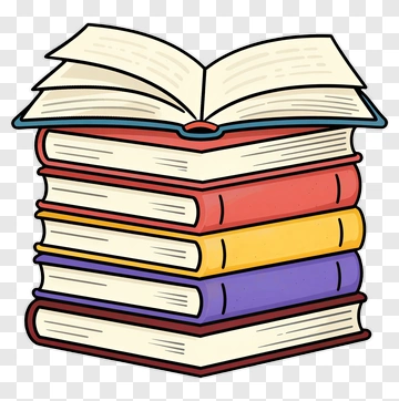 Colorful Stack Of Books PNG
