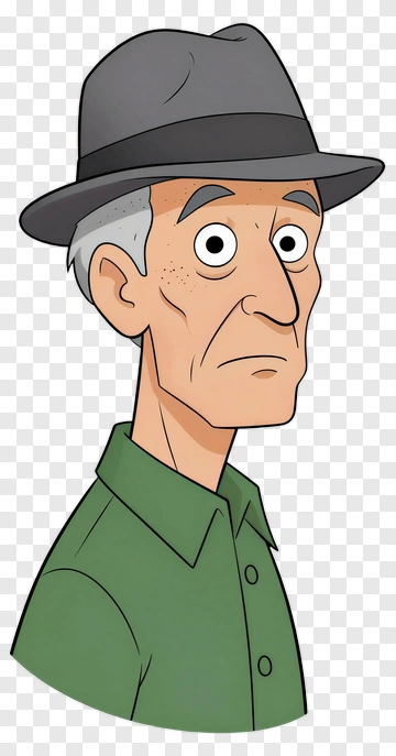 Cartoon Man In A Hat PNG