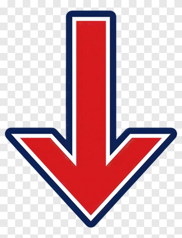 Red Downward Arrow Sign PNG