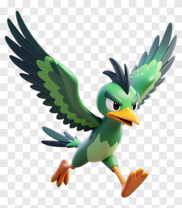Cartoon Bird Flying PNG