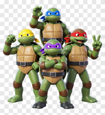 Teenage Mutant Ninja Turtles Group Pose PNG