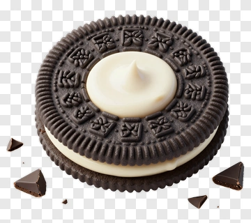 Chocolate Cookie With Cream Filling PNG