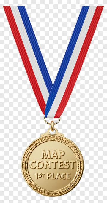 Gold Medal For Map Contest 1St Place PNG