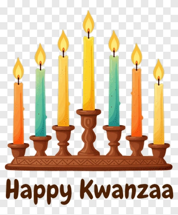 Happy Kwanzaa Candle Holder PNG
