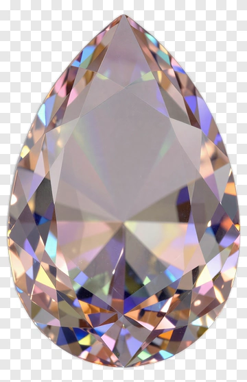 Colorful Teardrop Crystal PNG