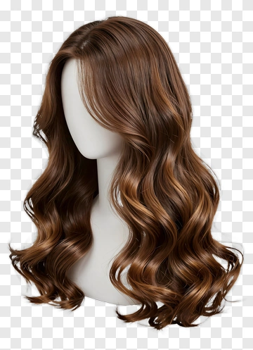 Wavy Brown Wig PNG