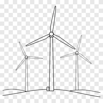 Wind Turbines On A Hill PNG