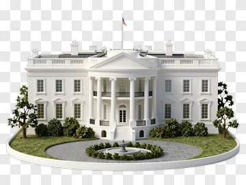 White House With Garden PNG