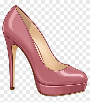 Pink High Heel Shoe PNG
