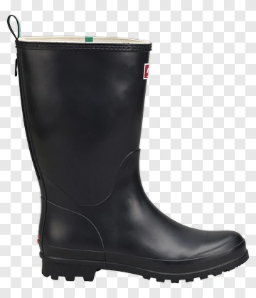 Black Rubber Rain Boot PNG