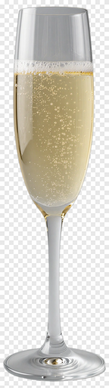 Champagne Glass Filled With Bubbles PNG