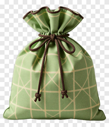 Green Drawstring Bag PNG