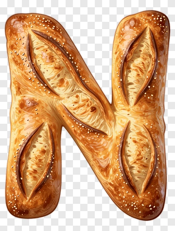 Bread Letter N PNG