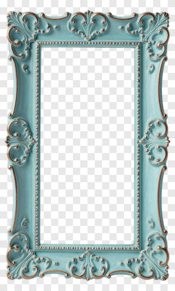 Vintage Ornate Picture Frame PNG