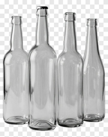 Clear Glass Bottles PNG