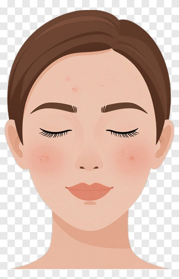 Woman With Closed Eyes And Natural Makeup PNG