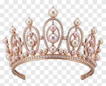Elegant Pearl Crown PNG