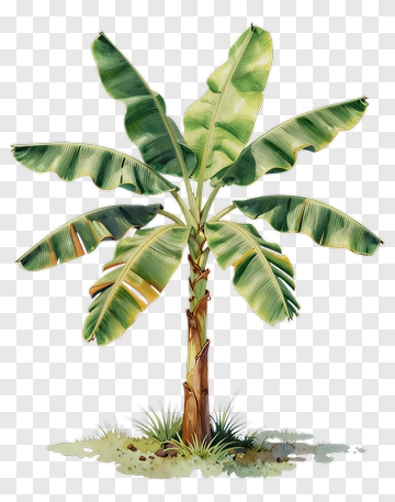 Colorful Banana Tree PNG