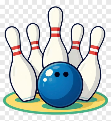 Bowling Ball And Pins PNG