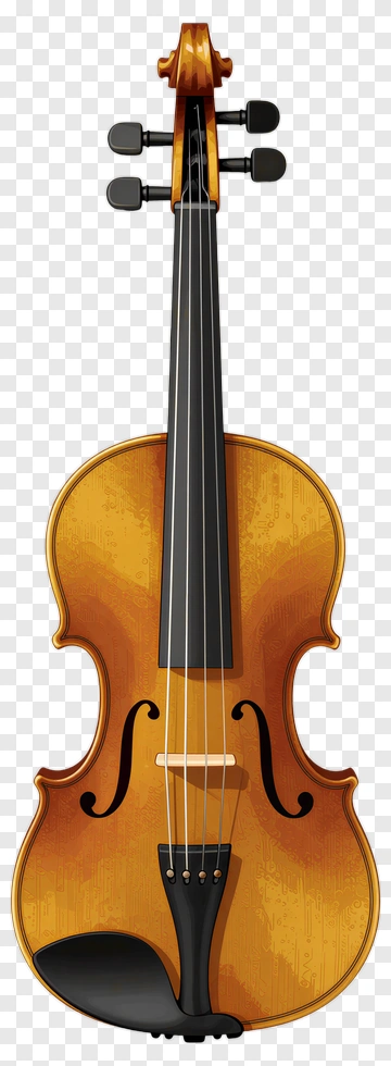 Violin With Elegant Design PNG