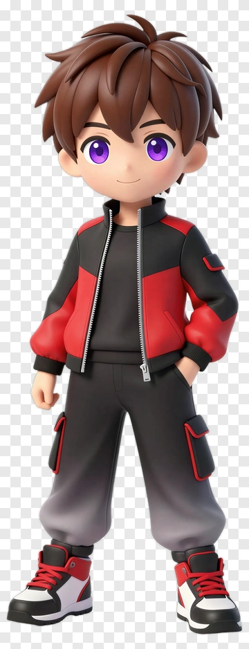 3D Boy Character In Sporty Outfit PNG