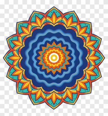 Colorful Mandala Design PNG