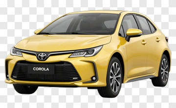Yellow Toyota Corolla PNG