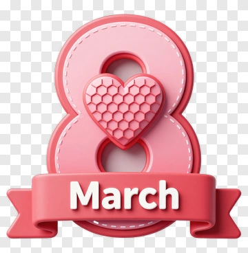 March 8Th Heart Emblem PNG
